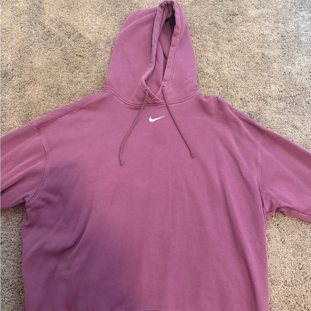 Nike Mauve/Pink Pullover Hoodie with White Swoosh